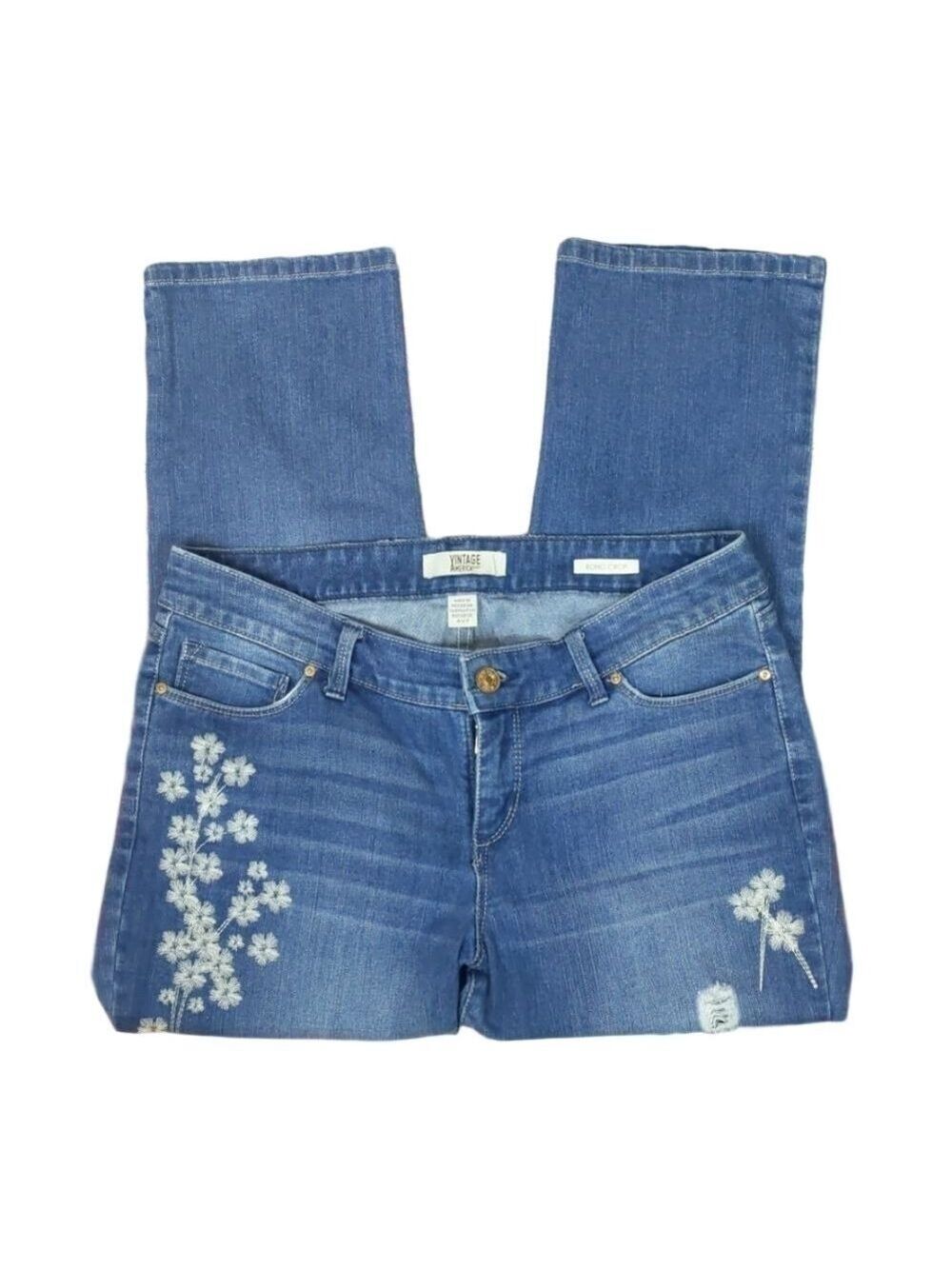 VINTAGE america boho crop jeans size 4/27
